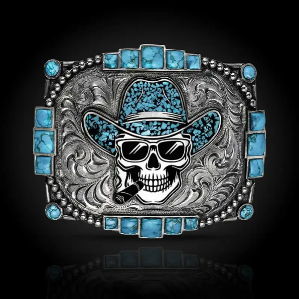 Turquoise Outlaw Belt Buckle (In Stock)